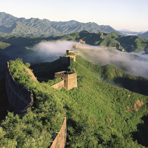 The tour will travel to Beijing, Xian, Kunming, Lijian, Hangzhou, Yellow Mountain and Shanghai with excursions to see Tiananmen Square, the Terracotta Warriors and the Great Wall (pictured).